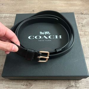 Coach leather belt